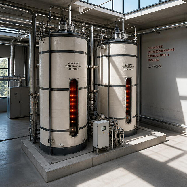 Quarzsand-Hochtemperaturspeicher im iconiQ Leistungskreis