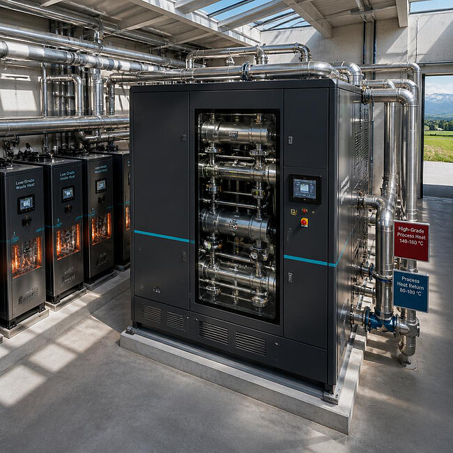 Industrielle Abwärmenutzung im iconiQ Leistungskreis – Energierückführung