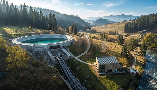 Pumpspeicherkraftwerk im iconiQ Leistungskreis – Energiespeicherung